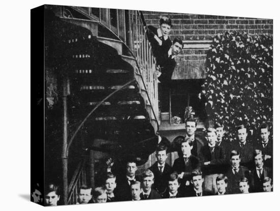 'Winston climbing a staircase, while the class pose', c1889, (1945)-Unknown-Premier Image Canvas