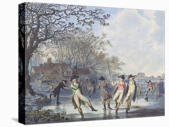Winter Amusement: a View in Hyde Park from the Moated House, 1787 (Aquatint)-Julius Caesar Ibbetson-Premier Image Canvas