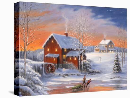 Winter at the Old Mill-John Zaccheo-Premier Image Canvas