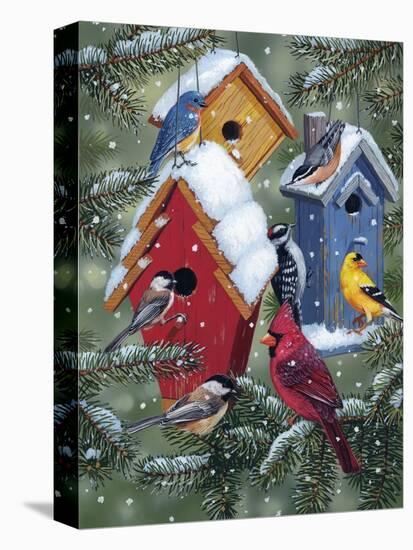 Winter Birdhouses-William Vanderdasson-Premier Image Canvas