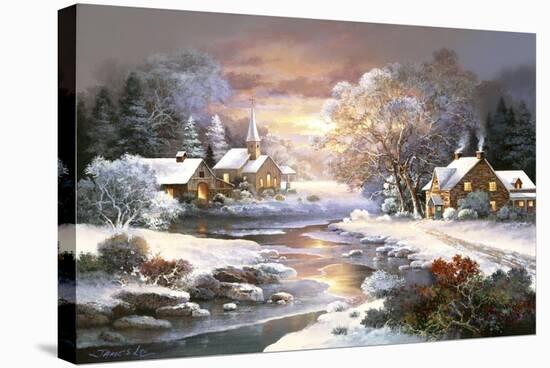 Winter Church-Alma Lee-Stretched Canvas