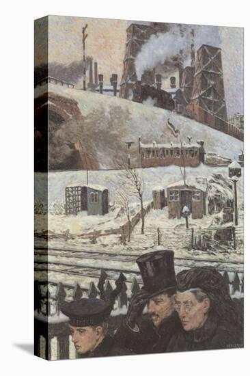 Winter during War-Hans Baluschek-Stretched Canvas