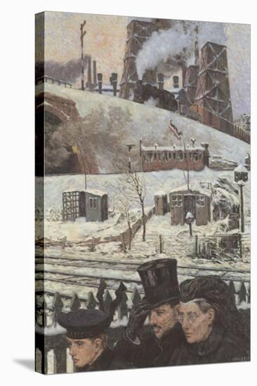 Winter during War-Hans Baluschek-Stretched Canvas