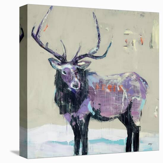 Winter Elk-Kellie Day-Stretched Canvas