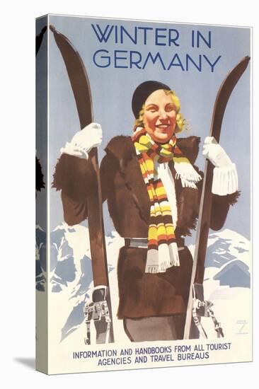 Winter in Germany Travel Poster-null-Stretched Canvas