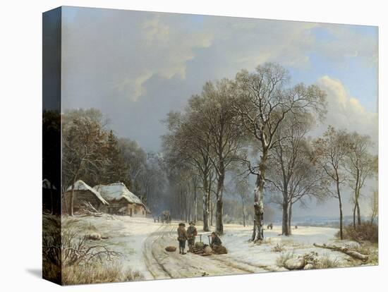 Winter Landscape, 1835-8-Barend Cornelis Koekkoek-Premier Image Canvas