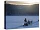 Winter Landscape, Reindeer and Snowmobile, Jokkmokk, Sweden-Peter Adams-Premier Image Canvas