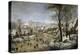 Winter Landscape with a Bird Trap, Ca 1601-Pieter Brueghel the Younger-Premier Image Canvas