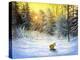 Winter Landscape With A Fox On A Decline-balaikin2009-Stretched Canvas