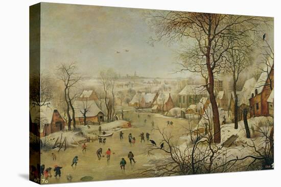 Winter Landscape with Bird Trap-Pieter Brueghel the Younger-Premier Image Canvas