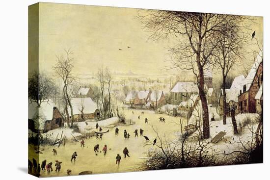 Winter Landscape with Skaters and a Bird Trap, 1565-Pieter Bruegel the Elder-Premier Image Canvas