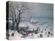 Winter Landscape with Snowfall Near Antwerp-Lucas van Valckenborch-Premier Image Canvas