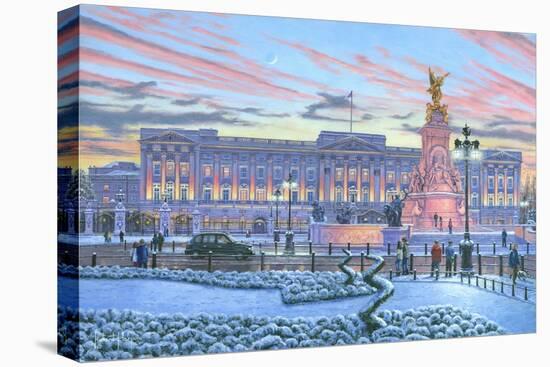 Winter Lights Buckingham Palace-Richard Harpum-Stretched Canvas