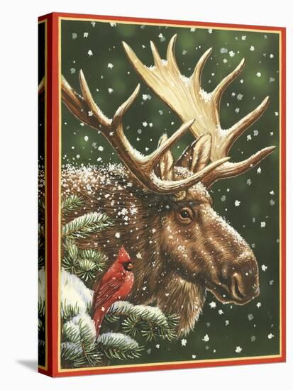 Winter Moose-William Vanderdasson-Premier Image Canvas