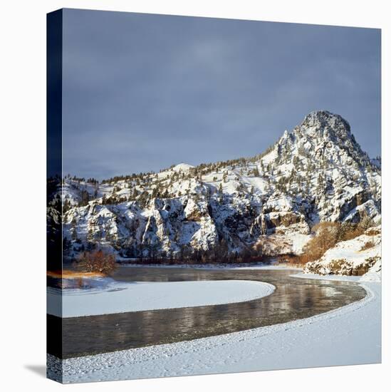 Winter Morning Along the Missouri River Near Hardy, Montana-John Lambing-Premier Image Canvas