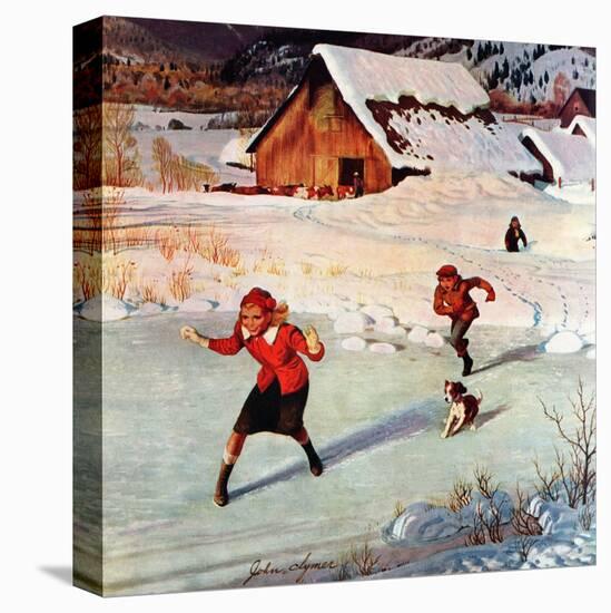 "Winter on the Farm", December 30, 1950-John Clymer-Premier Image Canvas