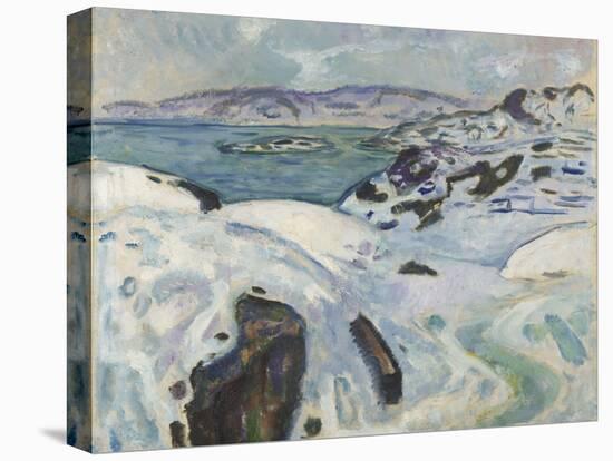 Winter on the Fjord, 1915 (Oil on Canvas)-Edvard Munch-Premier Image Canvas