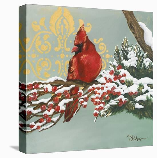 Winter Red Bird I-Tiffany Hakimipour-Stretched Canvas