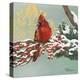 Winter Red Bird I-Tiffany Hakimipour-Stretched Canvas