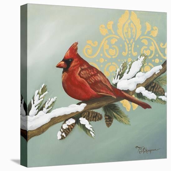 Winter Red Bird II-Tiffany Hakimipour-Stretched Canvas