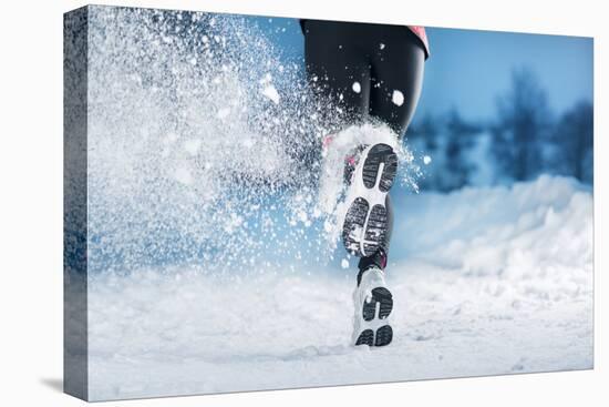 Winter Running Woman-HalfPoint-Premier Image Canvas