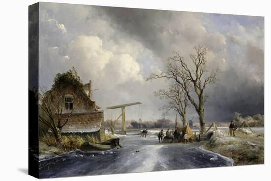 Winter Scene, 1846-Johan-Barthold Jongkind-Premier Image Canvas