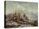 Winter Scene, 19Th Century-Andreas Schelfhout-Premier Image Canvas