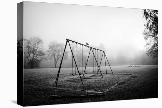 Winter Scene with Childrens Swings-Sharon Wish-Premier Image Canvas