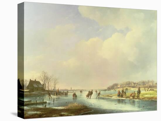 Winter Scene-Andreas Schelfhout-Premier Image Canvas