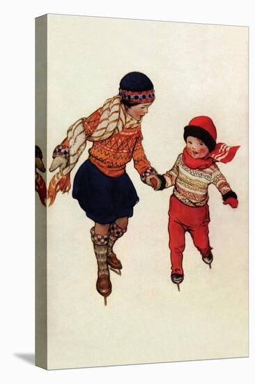 Winter Skates-Jessie Willcox-Smith-Stretched Canvas