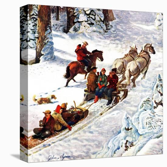 "Winter Sleigh Ride," December 17, 1949-John Clymer-Premier Image Canvas