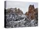 Winter snow at Smith Rock State Park, Crooked River, Terrebonne, Deschutes County, Oregon, USA-null-Premier Image Canvas