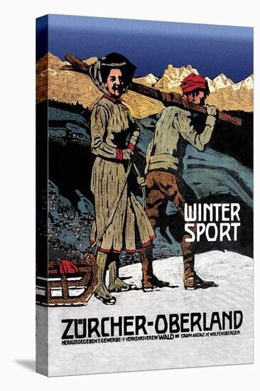 Winter Sport: Cross-Country Skiing-null-Stretched Canvas