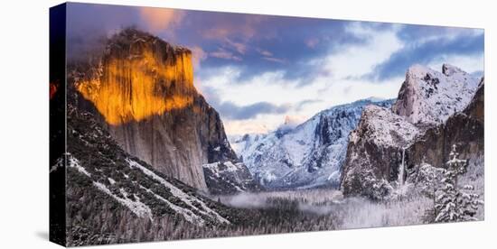 Winter sunset over Yosemite Valley from Tunnel View, Yosemite National Park, California, USA-Russ Bishop-Premier Image Canvas