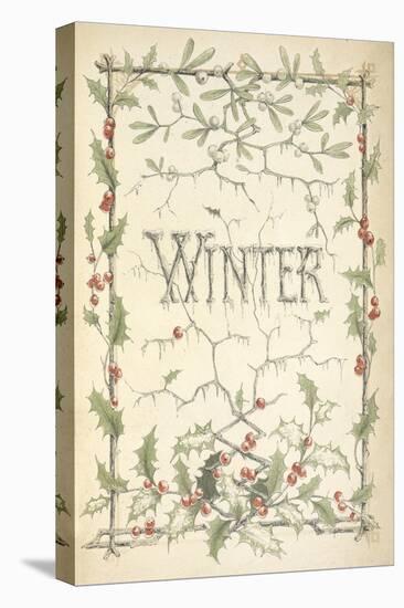 Winter - Title Page Illustrated With Holly, Icicles and Mistletoe-Thomas Miller-Premier Image Canvas