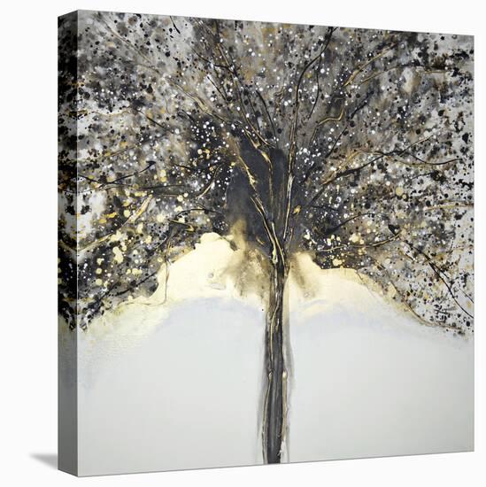 Winter Tree Lights-Caroline Ashwood-Stretched Canvas