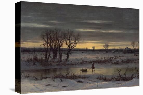 Winter Twilight Near Albany, 1858-George Henry Boughton-Premier Image Canvas