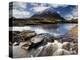 Winter View Over River Etive Towards Snow-Capped Buachaille Etive Mor, Rannoch Moor, Scotland-Lee Frost-Premier Image Canvas