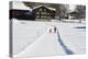 Winter Walking Trail, Klosters, Graubunden, Swiss Alps, Switzerland, Europe-Christian Kober-Premier Image Canvas