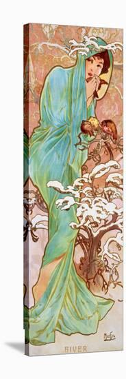 Winter-Alphonse Mucha-Stretched Canvas