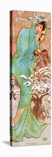 Winter-Alphonse Mucha-Stretched Canvas