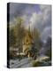 Winterlandschaft an Einer Kirche-Barend Cornelis Koekkoek-Premier Image Canvas