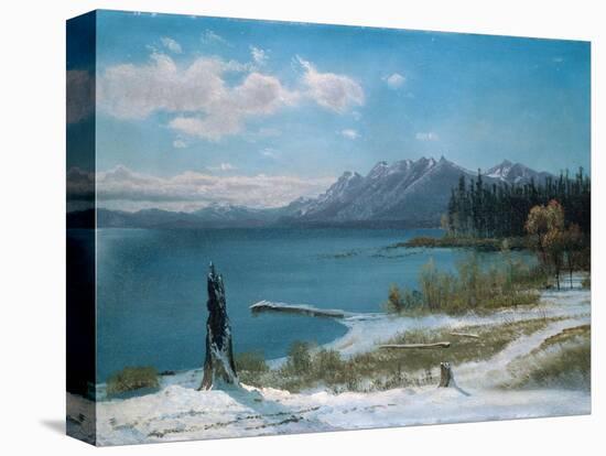 Winterly Lake Tahoe-Albert Bierstadt-Premier Image Canvas