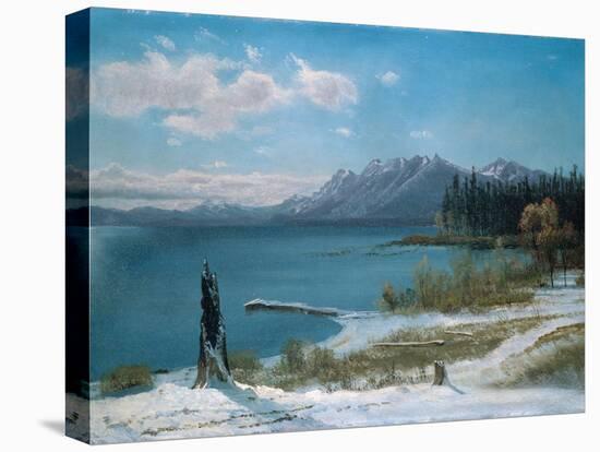 Winterly Lake Tahoe-Albert Bierstadt-Premier Image Canvas