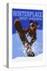 Winterplace, West Virginia - Colorblock Snowboarder-Lantern Press-Stretched Canvas