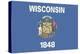 Wisconsin State Flag-Lantern Press-Stretched Canvas