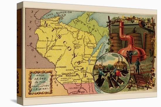 Wisconsin-Arbuckle Brothers-Stretched Canvas
