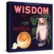 Wisdom Brand - Edison, California - Citrus Crate Label-Lantern Press-Stretched Canvas