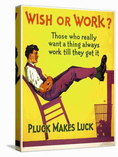 Wish or work?-null-Premier Image Canvas