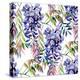 Wisteria Flower Watercolor-tanycya-Stretched Canvas